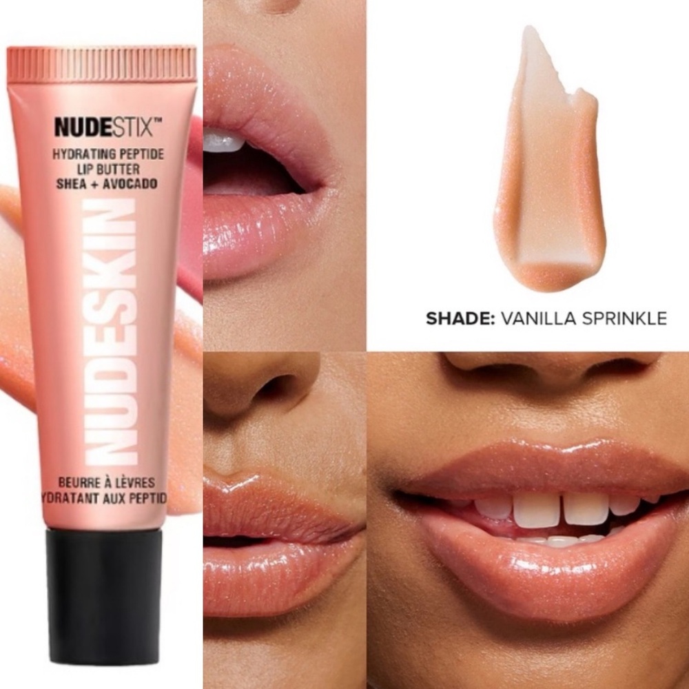 NUDESTIX Nudeskin Hydrating Peptide Lip Butter in Vanilla Sprinkle